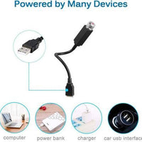 Star Decoration Light, 12V LED Car Atmosphere Lamp, 360 degree Rotation Use for USB Disco Light/Night Light/Room/Car/Party Decoration Disco Laser light Car Fancy Lights Car Fancy Lights (Black)